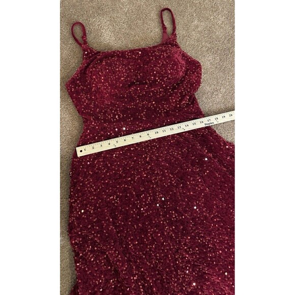🌹 Luxe Red Sequin Evening Gown | Formal Gala Prom Dress | Size 14 - Picture 10 of 16